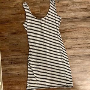 Grey & black mini tight fit dress Forever21
